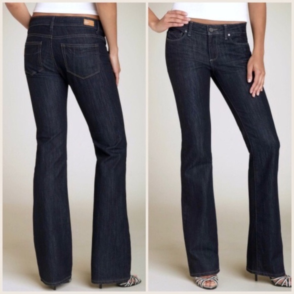PAIGE Dark Indigo Bootcut Jeans